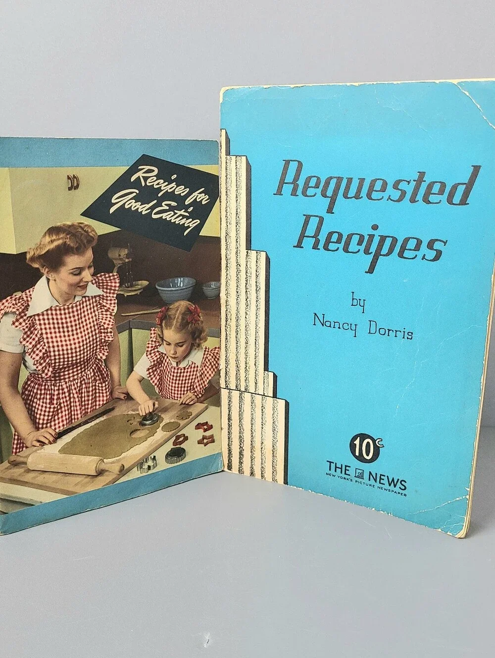 Vintage 1940s Cookbook Recipe Pamphlet Books-Set of Two